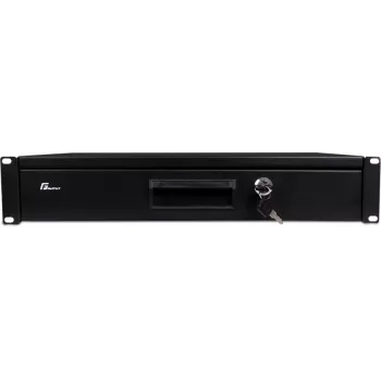 GETFORT GF-2U-drawer 2U Rack Drawer - 19-calowy stalowy, czarny, zamykany, nośność 25 kg