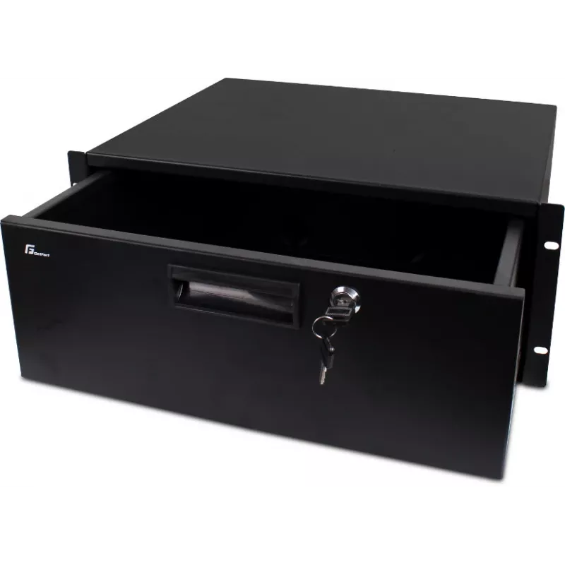 Getfort GF-4U-drawer 4U Rack Drawer - 19-calowa szuflada wysuwana z zamkiem, czarna