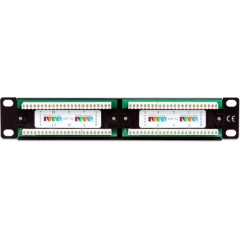 Getfort PGF-5EUTP12-B4 12-Port Cat5e UTP Patch Panel 10 inch 1U Black