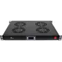 GETFORT GF-FAN4TR 1U Panel Rack z 4 Wentylatorami Sterowanymi Termostatem, 230V, Czarny
