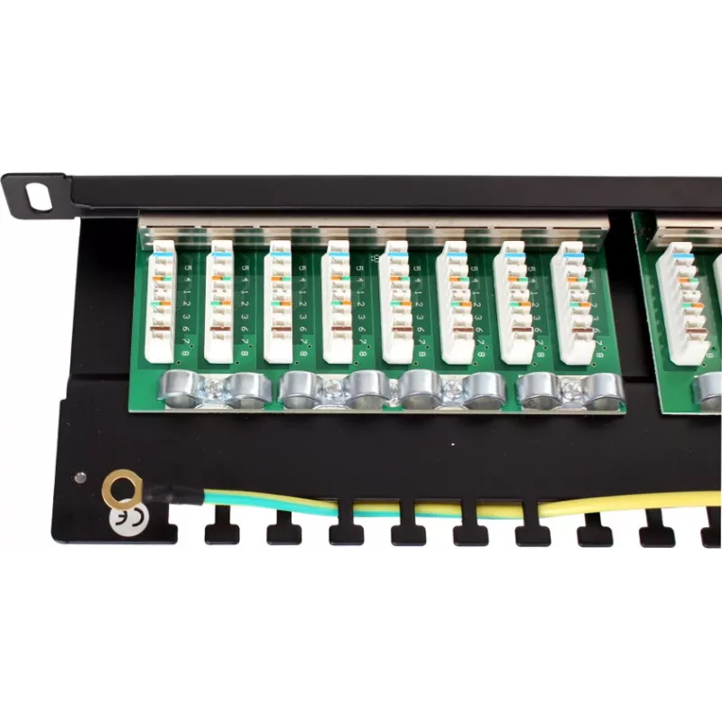 Panel krosowy FTP Cat.5e 24 porty 0.5U Czarny GETFORT PGF-5EFTP24-B8