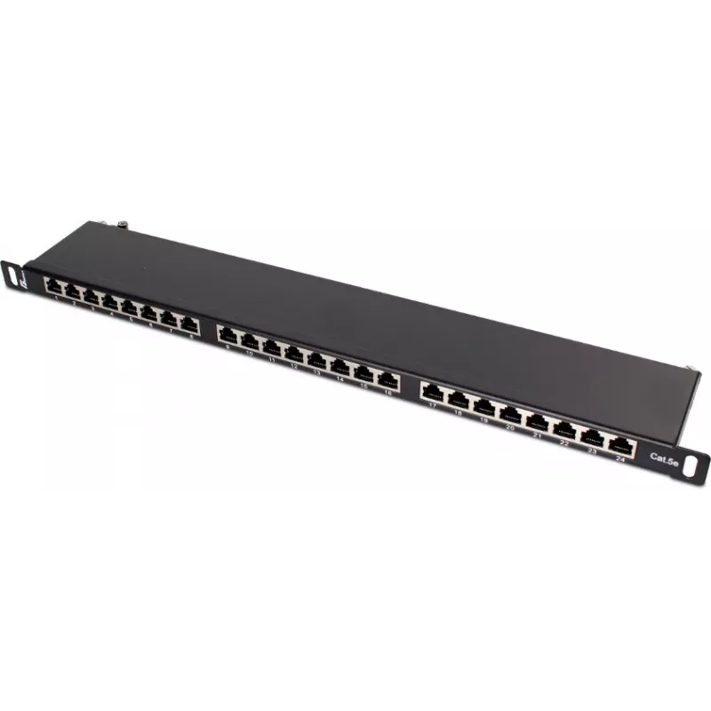 Panel krosowy FTP Cat.5e 24 porty 0.5U Czarny GETFORT PGF-5EFTP24-B8