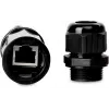 GETFORT Cat.5e RJ45 Female to Female Outdoor Coupler, IP67, Shielded, Black