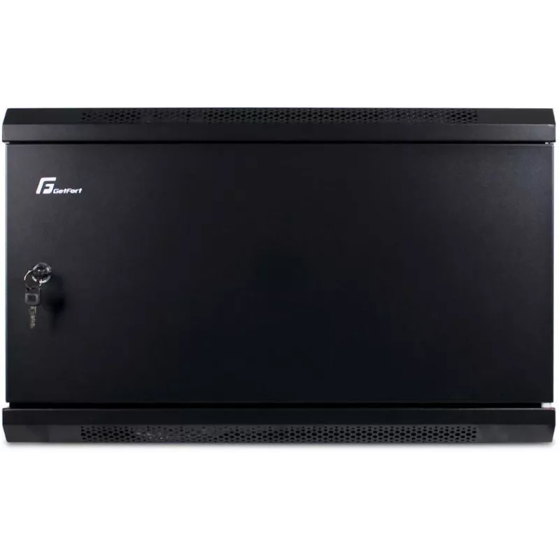 GETFORT CALI 6U 600x600 Szafa Rack naścienna 19-calowa z drzwiami stalowymi Czarny