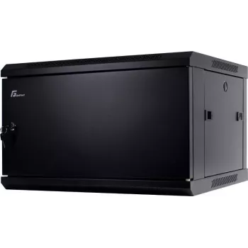 GETFORT CALI 6U 600x600 Szafa Rack naścienna 19-calowa z drzwiami stalowymi Czarny
