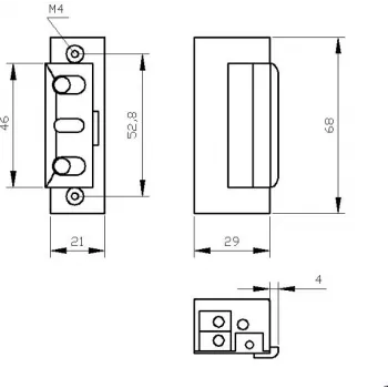 ELEKTRA-PLUS R4-24.10 Symetryczny elektromagnetyczny zatrzask drzwiowy 24V 3000N