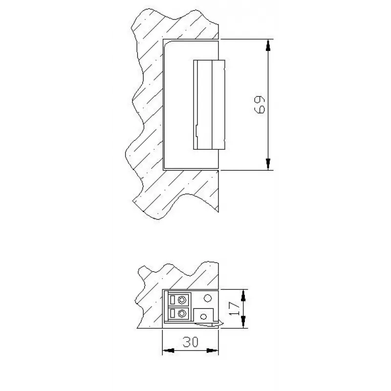 ELEKTRA-PLUS R5 Electric Door Strike, Narrow 16.5mm, Symmetrical, Fail-Secure, 10-24V AC/DC