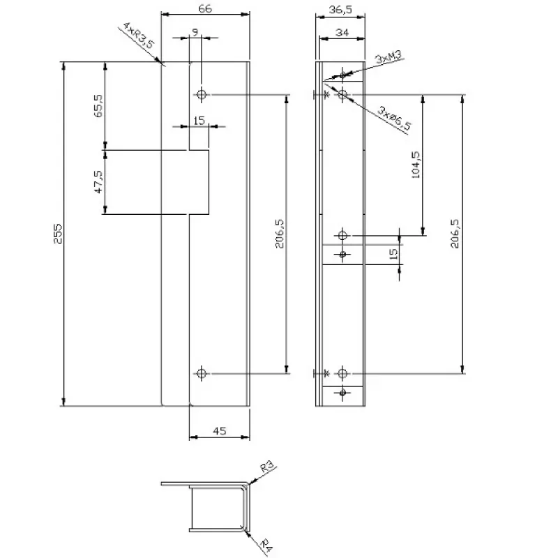 ELEKTRA-PLUS Kaseta Elektra Surowa R3, R4, R5; 3378 Puszka podtynkowa 3-gniazdowa biała