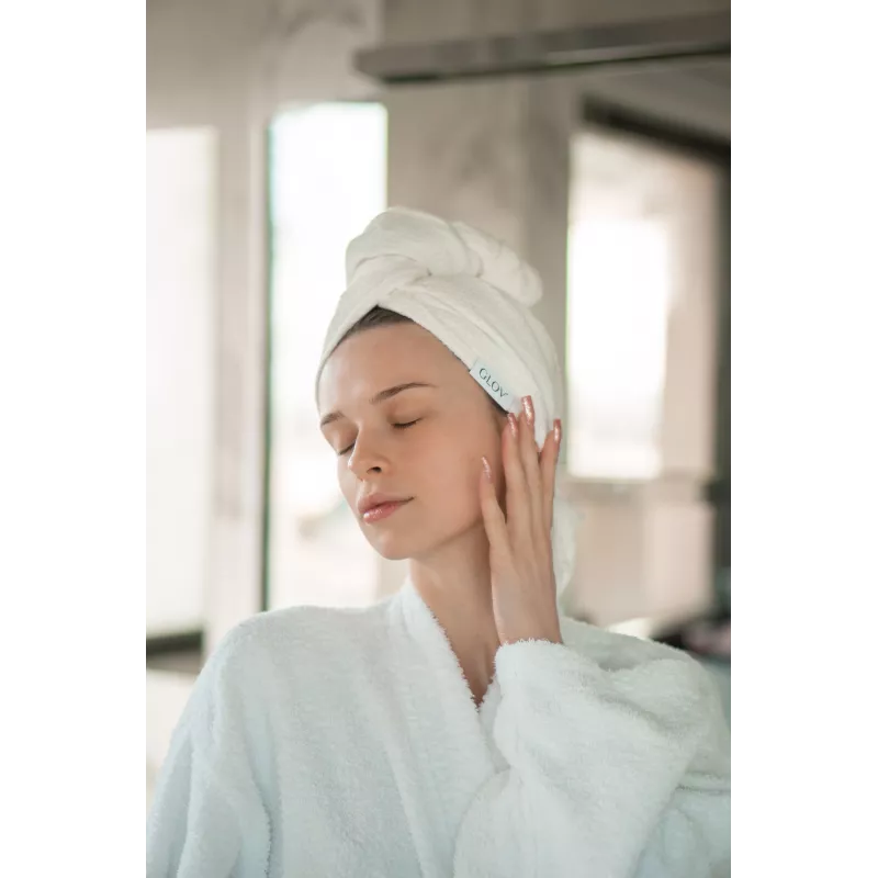 GLOV HydroWeave Twister Ultra-Absorbent Hair Drying Turban - Biały