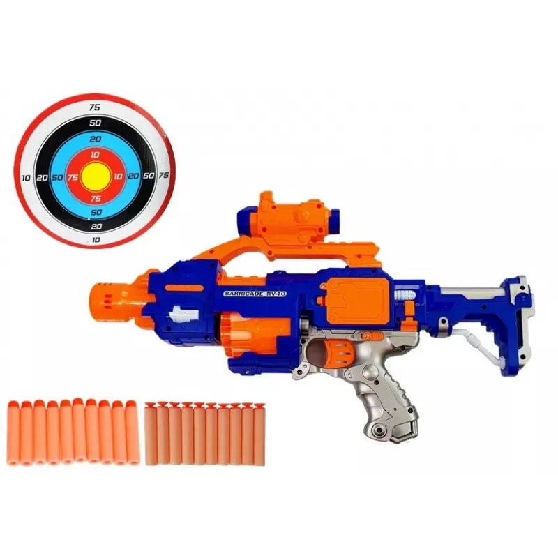 LEAN TOYS Karabin na piankowe pociski z obrotowym celem 45 cm