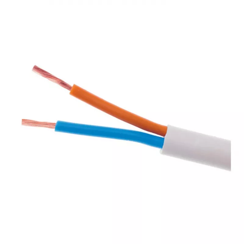 ELEKTROKABEL OMY 2x1mm² H03VV-F Przewód elektryczny biały 100m
