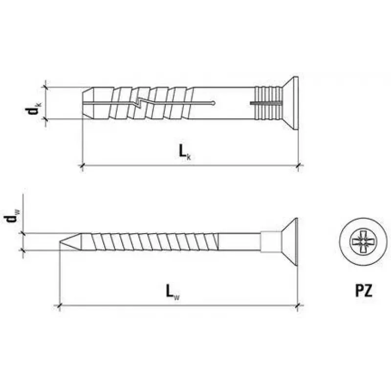 WKRĘT-MET Rapid Mounting Dowel SM-06040 6 x 40 mm 200 szt.