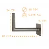 CORAB USL-48/400AL Uchwyt ścienny kątowy 48mm 400mm Aluminium