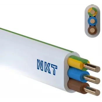 Przewód NKT instal PLUS YDYp 3x2,5 mm² 100m biały