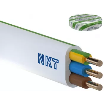 Przewód NKT instal PLUS YDYp 3x2,5 mm² 100m biały