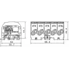 SIMET SIMBLOCK SCB 25-5X Distribution Block Al/Cu 80/150 1x10-25mm² 5x1.5-16mm² Grey