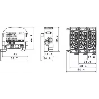 SIMET SCB 25 Al/Cu 80110 SIMBLOCK Rozdzielacz odgałęźny, szary 81501002