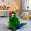 LEAN TOYS Pluszowa Papuga Ara Egzotyczny Ptak Mascot Przytulanka Zielona 24 cm