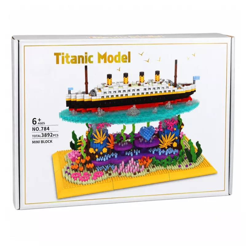 LEAN TOYS Klocki Konstrukcyjne Titanic na Rafie Koralowej 3892 szt.