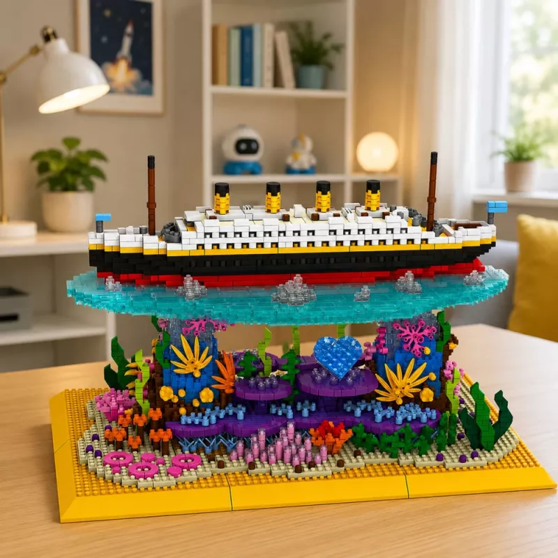 LEAN TOYS Klocki Konstrukcyjne Titanic na Rafie Koralowej 3892 szt.
