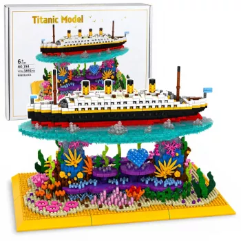 LEAN TOYS Klocki Konstrukcyjne Titanic na Rafie Koralowej 3892 szt.