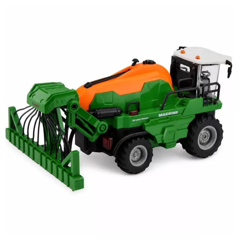 LEAN TOYS Kombajn Rolniczy z Opryskiwaczem Funkcja Spryskiwania Światła Dźwięki 1:24