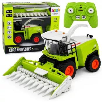 LEAN TOYS Zdalnie Sterowany Kombajn Kukurydziany z Światłami i Dźwiękami 1:24