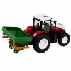 LEAN TOYS RC Zdalnie Sterowany Ciągnik Rolniczy z Siewnikiem Światła Czerwony 1:24