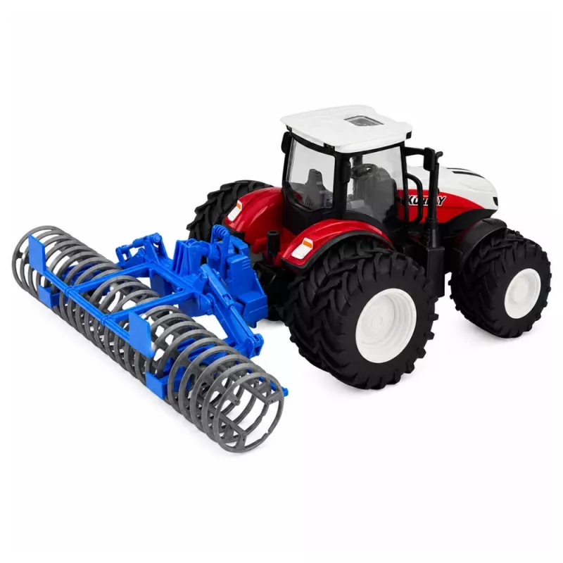 LEAN TOYS Ciągnik zdalnie sterowany z wałem RC Światła Czerwony 1:24