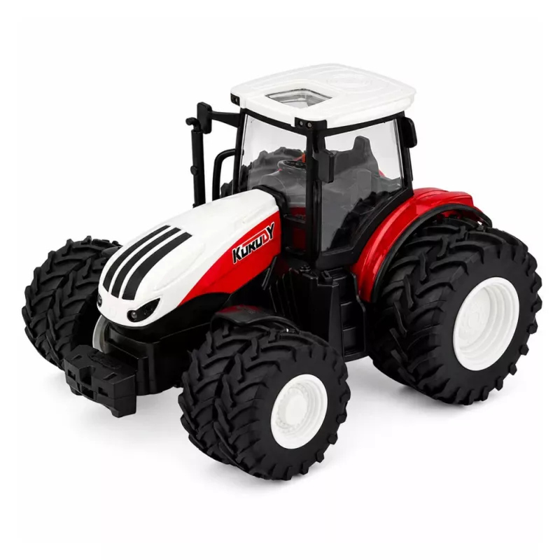 LEAN TOYS Remote Controlled Agricultural Tractor with Conveyor Belt RC Bale Lights 1:24
