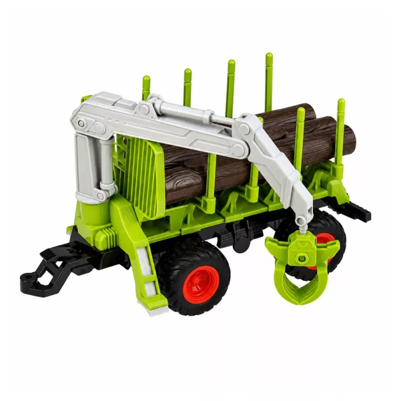 LEAN TOYS RC Pilotowany Ciągnik z Przyczepą Leśną i Chwytakiem do Drewna 1:24
