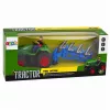 LEAN TOYS RC Tractor with Plow and Farmer Remote Controlled Lights Green 1:24