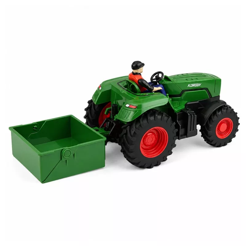 LEAN TOYS Zdalnie Sterowany Ciągnik Rolniczy RC z Przyczepą Skrzyniową Farmer 1:24