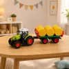 LEAN TOYS Ciągnik rolniczy RC z przyczepą do bel siana i światłami 1:24