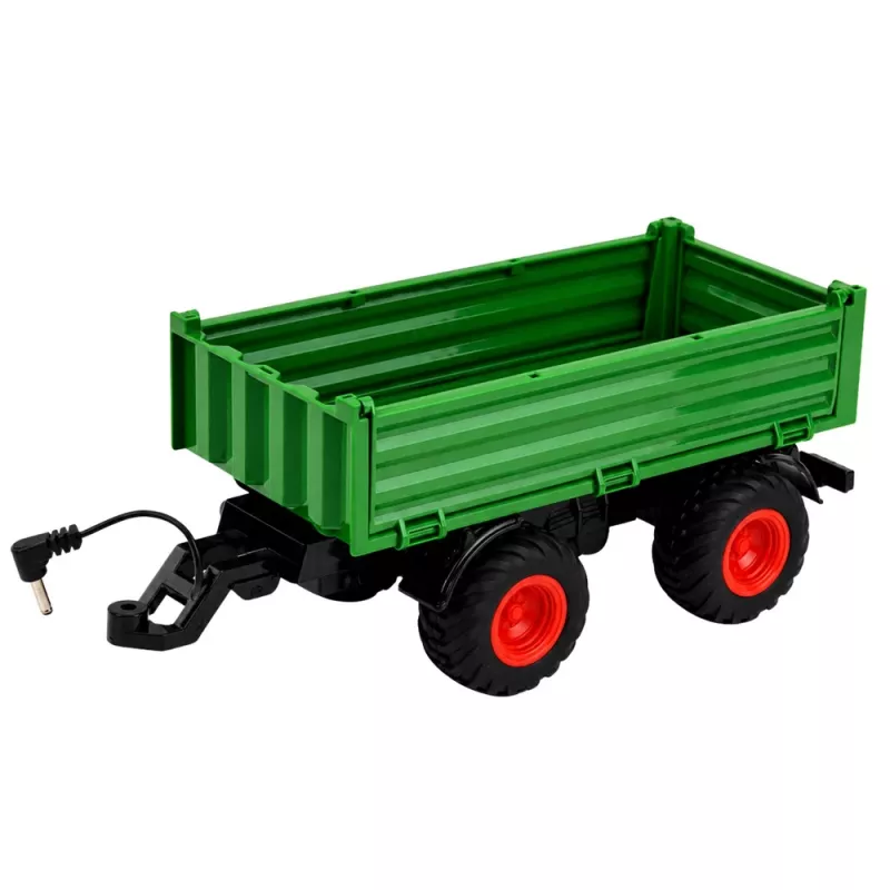 LEAN TOYS Zdalnie Sterowany Ciągnik Rolniczy RC z Wywrotką Zielony 1:24