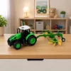 LEAN TOYS Ciągnik Rolniczy Zdalnie Sterowany z Grabią RC Światła 1:24