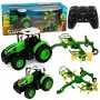 LEAN TOYS Ciągnik Rolniczy Zdalnie Sterowany z Grabią RC Światła 1:24