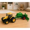 LEAN TOYS Ciągnik rolniczy z siewnikiem i kultywatorem Światła Dźwięki Żółty 1:24