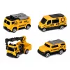 LEAN TOYS Ciężarówka z Żurawiem i Lawetą Światła Dźwięki Żółty