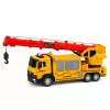 LEAN TOYS Ciężarówka z Żurawiem i Lawetą Światła Dźwięki Żółty