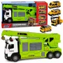 LEAN TOYS Ciężarówka z Dźwigiem i Lawetą Światła Dźwięki Zielona
