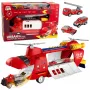 LEAN TOYS Duży składany samolot transportowy straży pożarnej z pojazdami, światłami i dźwiękami