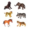 LEAN TOYS Zestaw Figurek Dzikich Zwierząt Lampart Tygrys Słoń Koń Park 3D Board