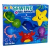 LEAN TOYS Zestaw kreatywny do szycia filcowych maskotek zwierząt morskich DIY 6 szt.