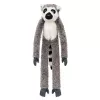 LEAN TOYS Pluszowy Lemur Mascot Przytulanka z Łapkami na Rzep do Wieszania, 50 cm, Szary/Biały/Czarny
