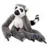 LEAN TOYS Pluszowy Lemur Mascot Przytulanka z Łapkami na Rzep do Wieszania, 50 cm, Szary/Biały/Czarny