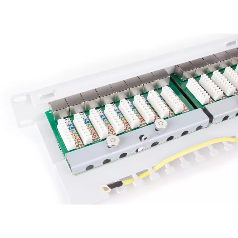 GETFORT PGF-5EFTP24-B6-G Panel Krosowy FTP Cat.5e 24 Porty Szary 1U