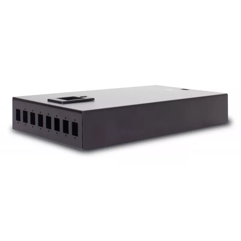 GETFORT GF-FO-PSN2-8SX Panel krosowy światłowodowy, 8xSC/PC Simplex, montaż ścienny, szary