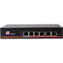 GETFORT GF-106-4PG-65 6-portowy Gigabitowy przełącznik PoE (4 porty PoE+, 65W, niezarządzalny, desktop, metalowy)