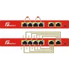 GETFORT GF-106-4PG-65 6-portowy Gigabitowy przełącznik PoE (4 porty PoE+, 65W, niezarządzalny, desktop, metalowy)